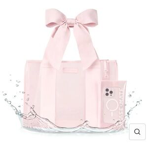 Case-Mate Light Pink Tote Bag with Bow NWT